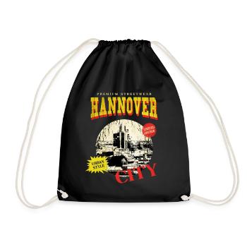 Hanovre Allemagne City Skyline Vintage Rétro - Sac de sport léger - noir - Devant