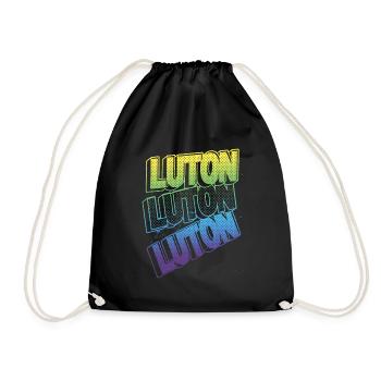 Luton Angleterre Royaume-Uni City Font Skyline Accueil - Sac de sport léger - noir - Devant