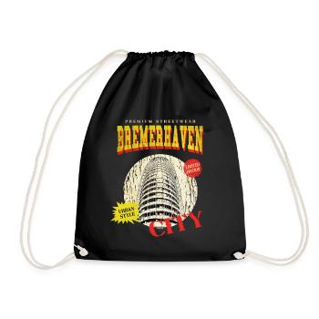 Bremerhaven Allemagne City Skyline Vintage - Sac de sport léger - noir - Devant