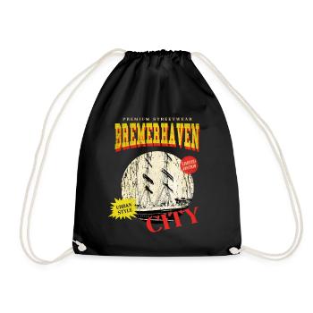 Bremerhaven Allemagne City Skyline Vintage - Sac de sport léger - noir - Devant