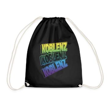 Koblenz Germany City Font Skyline Home - Drawstring Bag - black - Front