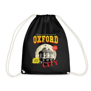 Oxford Angleterre Royaume-Uni City Skyline Vintage Rétro - Sac de sport léger - noir - Devant