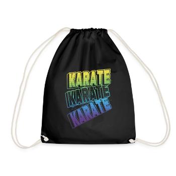 Karaté, Écriture, Arts martiaux, Arts martiaux, Combat, Sports - Sac de sport léger - noir - Devant