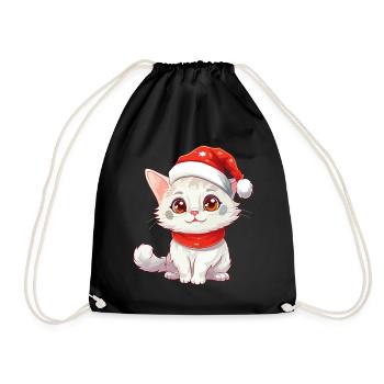 Chat Noël Noël Chat Mignon Joyeux Catmas - Sac de sport léger - noir - Devant