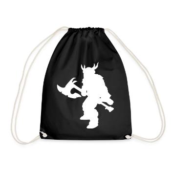 Jeu de rôle fantastique - Barbarian Silhouettes Design - Sac de sport léger - noir - Devant
