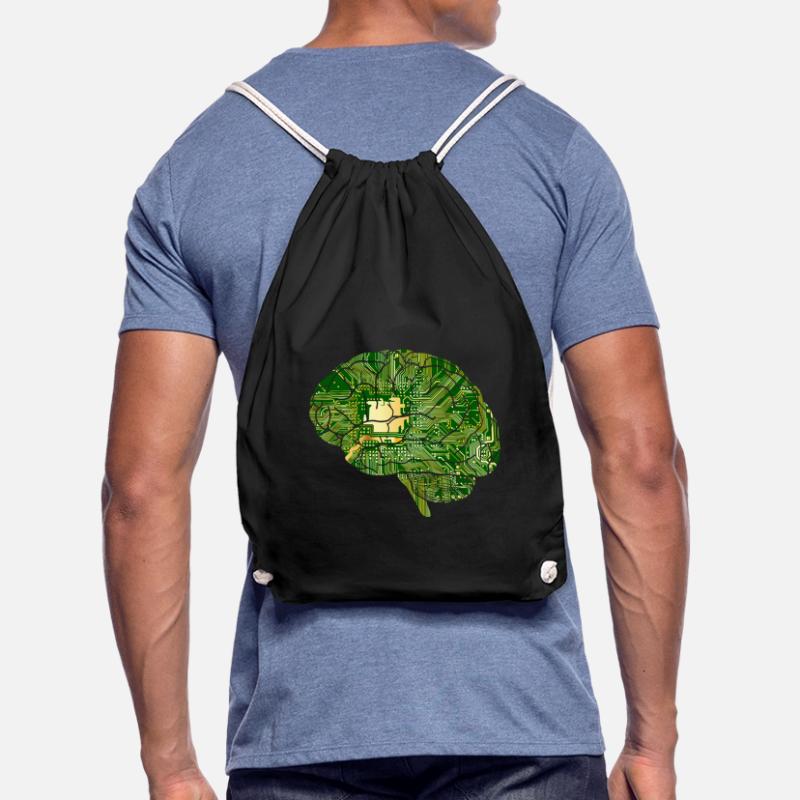 Brain - Computer Board - Artificial Intelligence Drawstring Bag