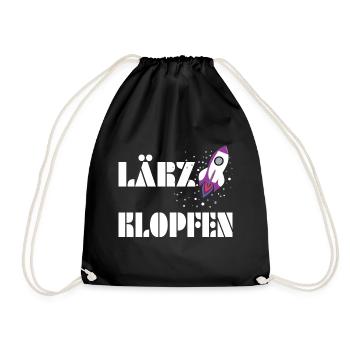 "Lärzklopfen" perfekter Spruch zur Fusion - Turnbeutel - Schwarz - Vorne