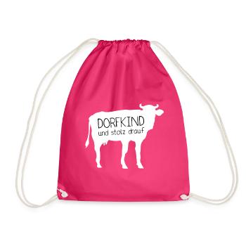 Dorfkind Stolz - Turnbeutel - Fuchsia - Vorne