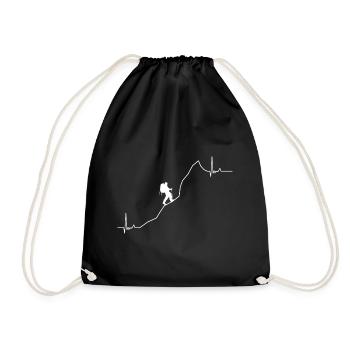 Montagnes de battement de coeur - Sac de sport léger - noir - Devant