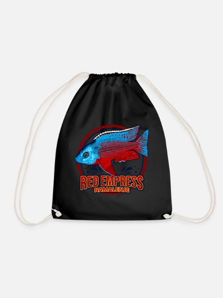 Buntbarsch Red Empress Malawi Aquarium Zierfisch - Turnbeutel - Schwarz