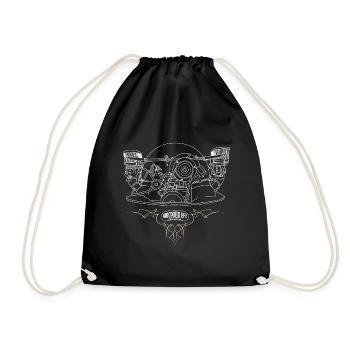 Aircooled Life - Classic Car Culture (Engine) - Drawstring Bag - black - Front