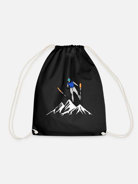 Skispringen Wintersport Ski Schnee Sprint Tournee - Turnbeutel - Schwarz