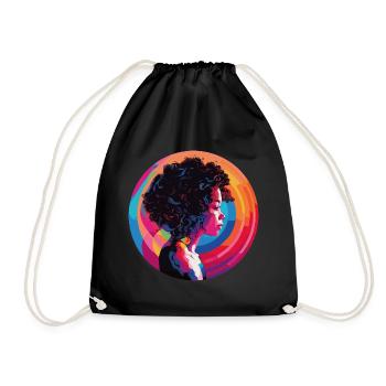 Dreaming Girl - Drawstring Bag - black - Front