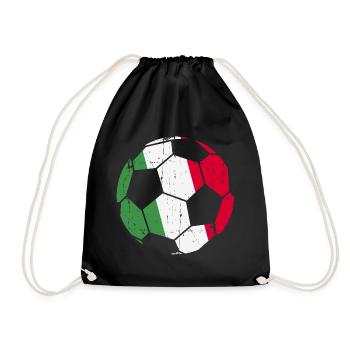 Italy, football, team, supporter, champions - Drawstring Bag - black - Front