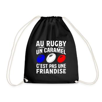 Joueur de rugby - Sac de sport léger - noir - Devant