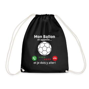 mon ballon m'appelle et je dois y aller hadball - Sac de sport léger - noir - Devant