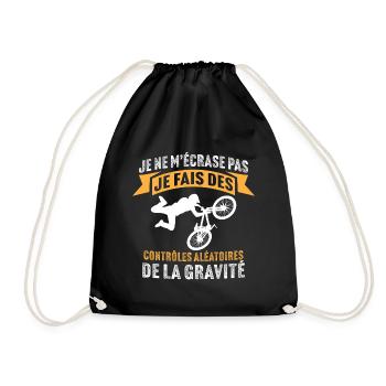 je fais des contrôles aléatoires de la gravité VTT - Sac de sport léger - noir - Devant