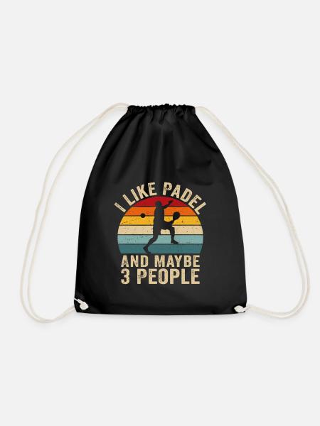 J’aime le padel et peut-être 3 personnes - Sac de sport léger - noir