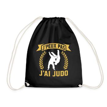je peux pas j'ai judo cadeau judoka - Sac de sport léger - noir - Devant