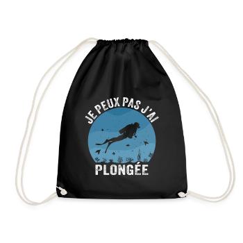 Cadeau de plongée Je Peux Pas J'ai Plongée - Sac de sport léger - noir - Devant