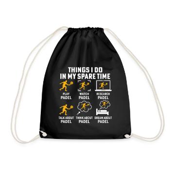 things i do in my spare time play padel - Sac de sport léger - noir - Devant