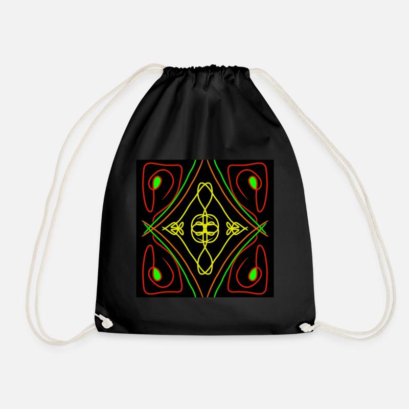 Figure abstraite, symétrique et colorée - Sac de sport léger - noir