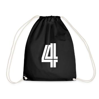 Maillot numéro 4 – Cadeau anniversaire 4 ans - Sac de sport léger - noir - Devant