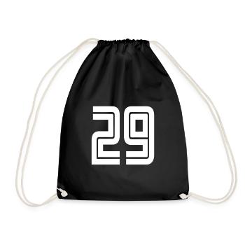 Trikotnummer 29 – Geschenk zum 29-jährigen Jubiläum - Turnbeutel - Schwarz - Vorne