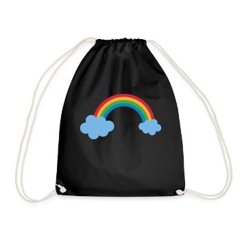 soleil arc-en-ciel nuages soleil météo cloud39 - Sac de sport léger - noir - Devant