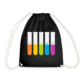 reagenzglas flask tube experiment chemistry chemie - Sac de sport léger - noir - Devant