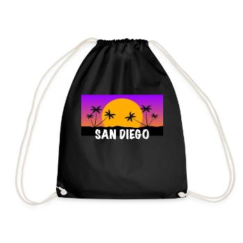 San Diego Shirt ! - Turnbeutel - Schwarz - Vorne