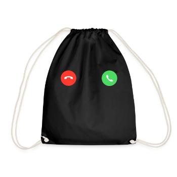 Incoming Call - Drawstring Bag - black - Front