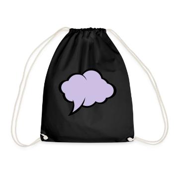 Comic speech bubble - Drawstring Bag - black - Front
