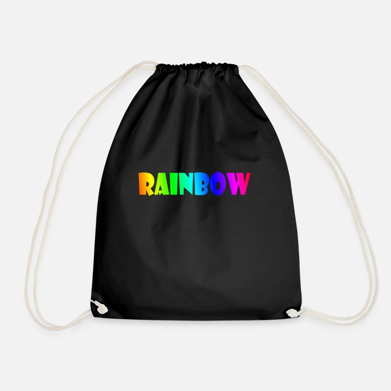 Rainbow - Drawstring Bag - black