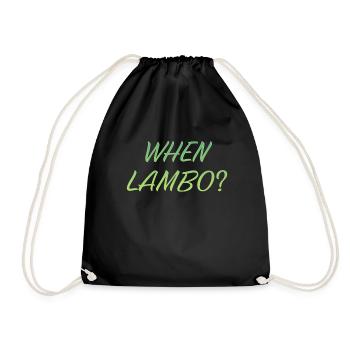 QUAND LAMBO GREEN - Sac de sport léger - noir - Devant