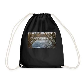 L’hiver au lac avec de la glace - Sac de sport léger - noir - Devant