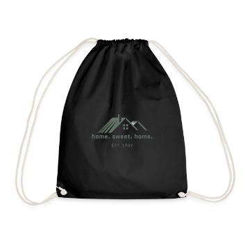 Home, sweet home. ! Print Logo - Turnbeutel - Schwarz - Vorne