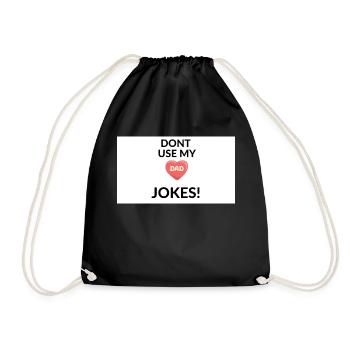 Dad Jokes - Turnbeutel - Schwarz - Vorne