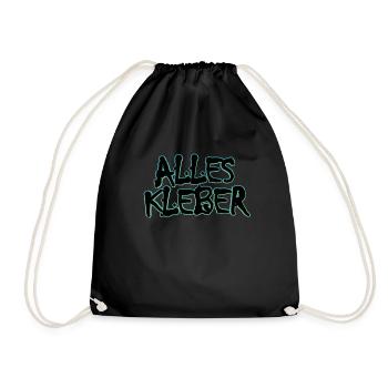 AllesKleber - Turnbeutel - Schwarz - Vorne