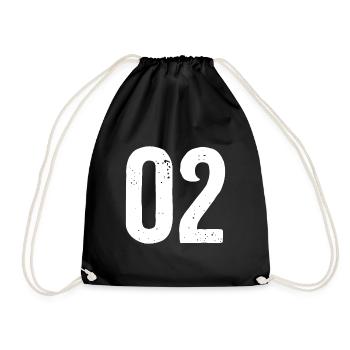 02 Numéros Blanc - Sac de sport léger - noir - Devant