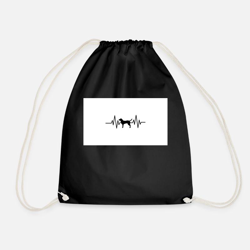 Hunde Herzschlag Design - Turnbeutel - Schwarz