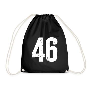 46 Numéros Blanc - Sac de sport léger - noir - Devant