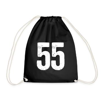 55 numéros blancs - Sac de sport léger - noir - Devant