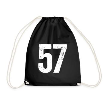 57 Numéros Blanc - Sac de sport léger - noir - Devant