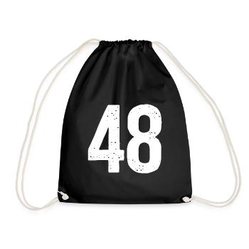 48 Numéros Blanc - Sac de sport léger - noir - Devant