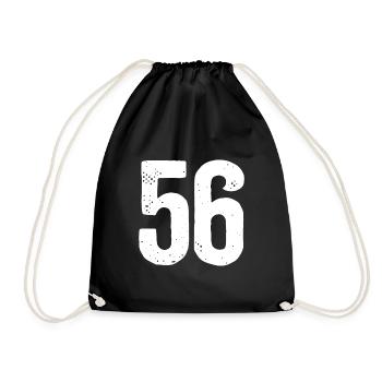 56 Numéros Blanc - Sac de sport léger - noir - Devant