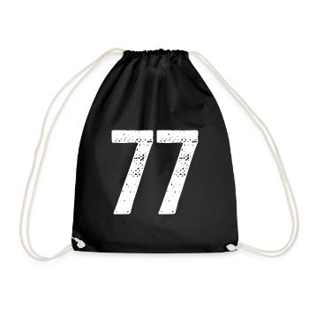 77 Numéros Blanc - Sac de sport léger - noir - Devant