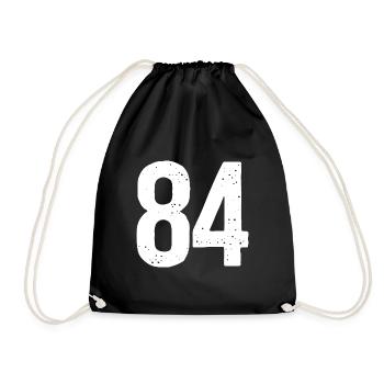 84 Numéros Blanc - Sac de sport léger - noir - Devant