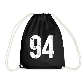 94 Numbers White - Drawstring Bag - black - Front