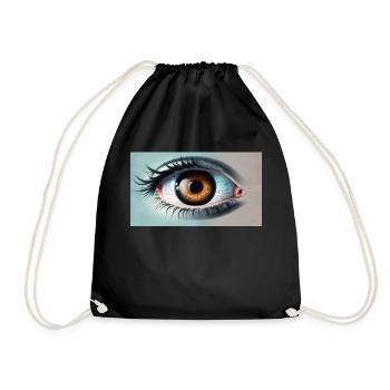 eye - Drawstring Bag - black - Front